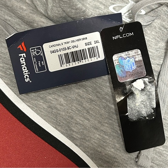 Arizona Cardinals Logo Athletic Hoodie Sweatshirt - Picture 4 of 4